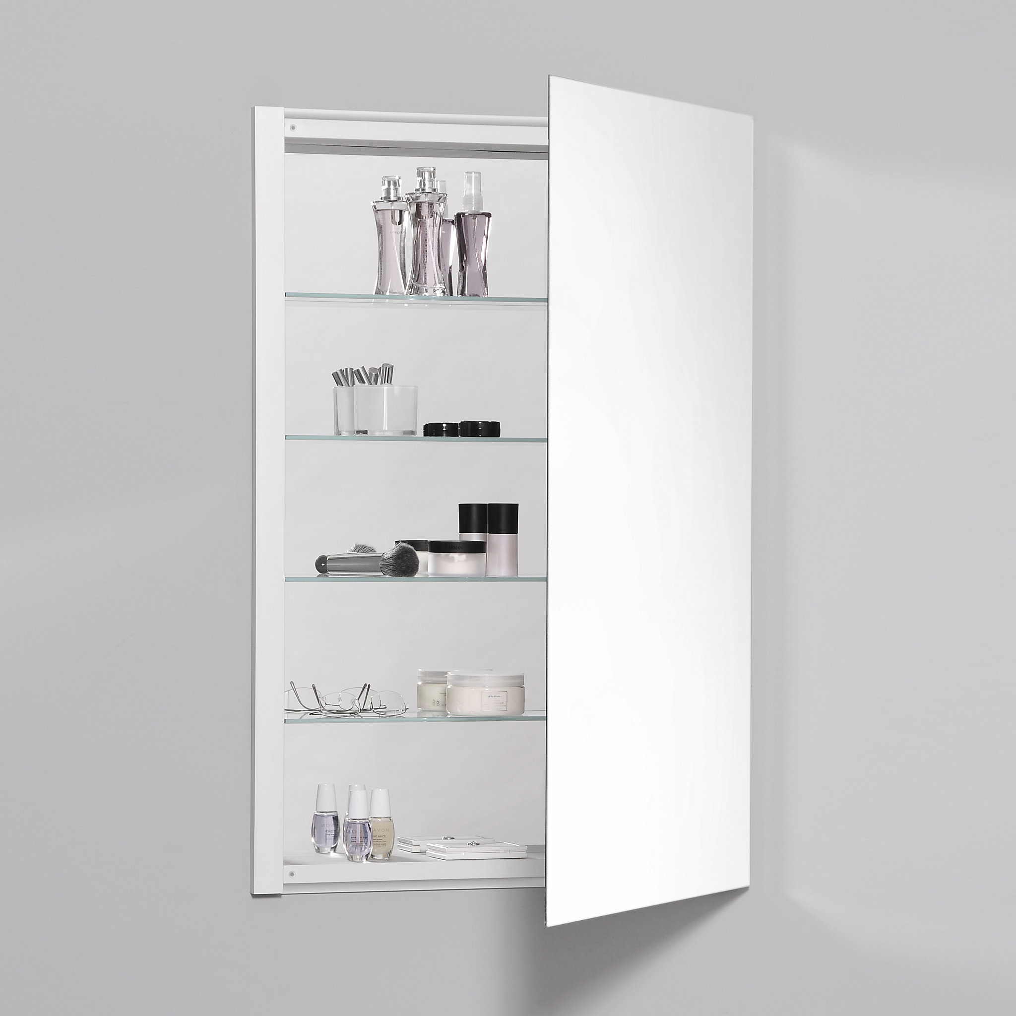 Robern RC2436D4FP1 R3 Series Cabinet, 24" x 36" x 4", Single Door, Polished Edge