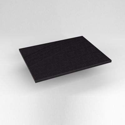 Robern TE25G90 Engineered Stone Vanity Top, 25" x 19" x 3/4", Dry Top, Lava Black
