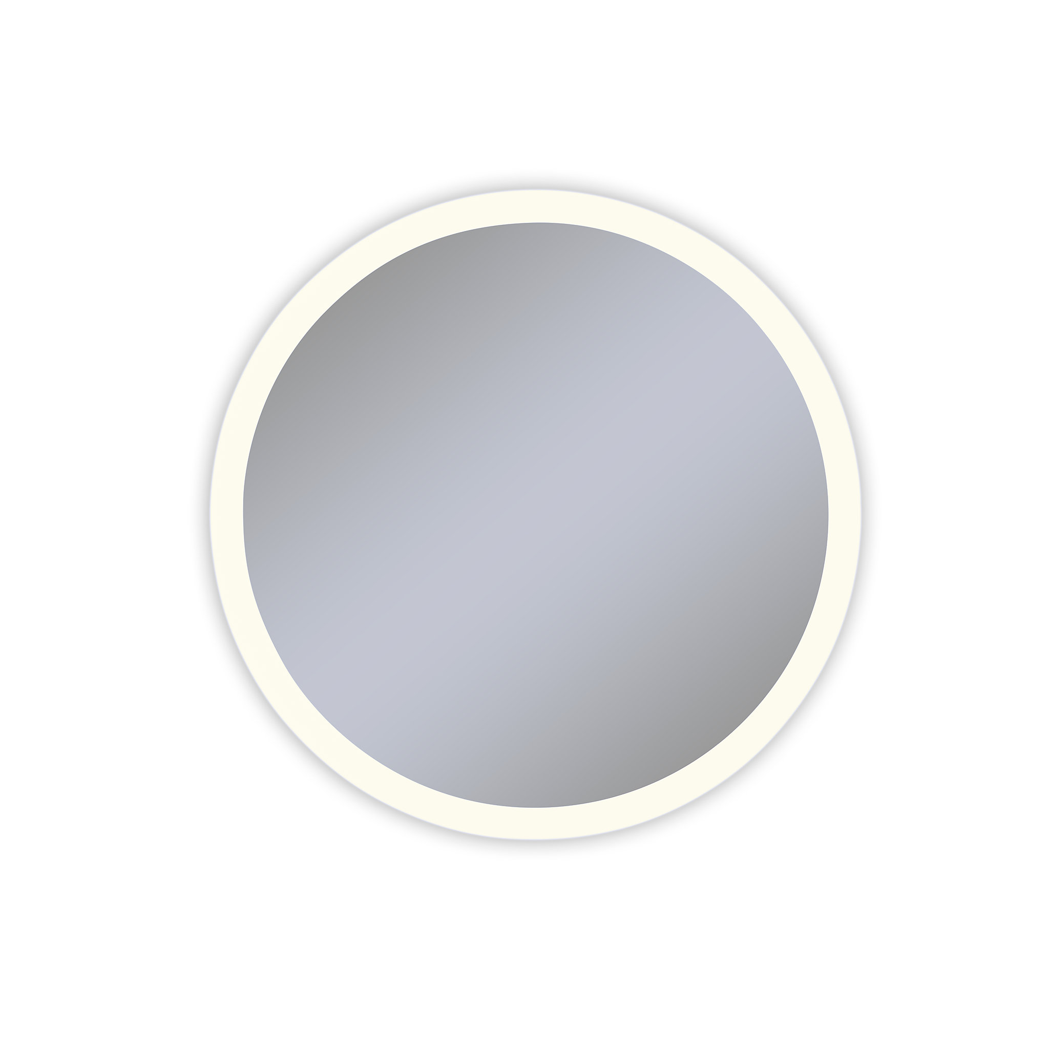 Robern YM0030CPFPD3Vitality Lighted Mirror, 30" Circle, Perimeter Light Pattern, 2700K Temperature (Warm Light), Dimmable, Defog