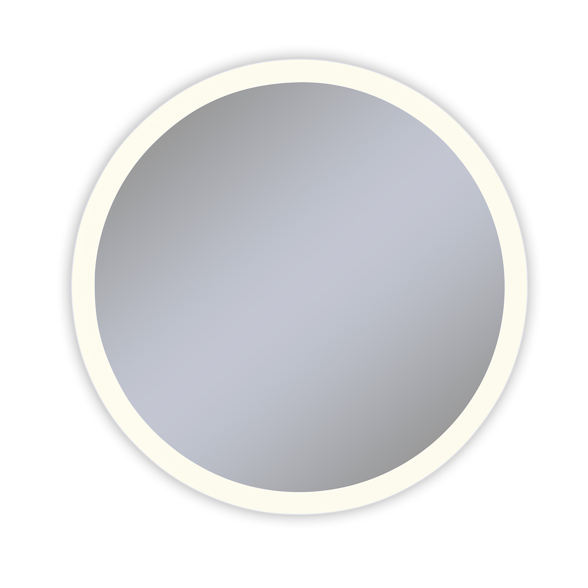 Robern YM0040CPFPD3Vitality Lighted Mirror, 40" Circle, Perimeter Light Pattern, 2700K Temperature (Warm Light), Dimmable, Defog