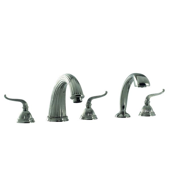 1155FL-TM SANTEC MONARCH ROMAN TUB FILLER SET WITH HAND HELD SHOWER WITH "FL" HANDLES - Click Image to Close