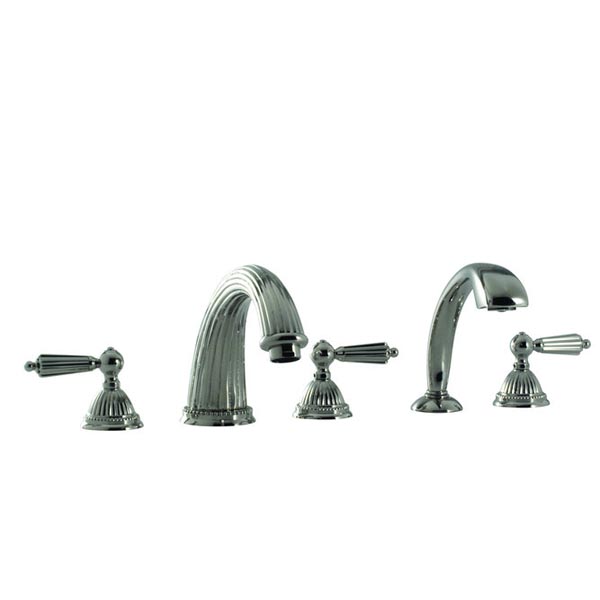1155LL-TM SANTEC MONARCH ROMAN TUB FILLER SET WITH HAND HELD SHOWER WITH "LL" HANDLES