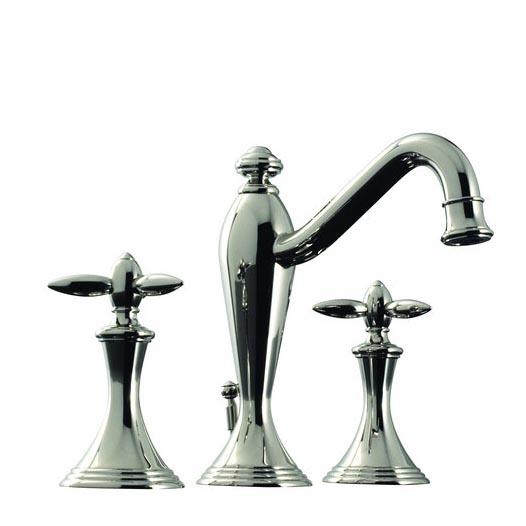 2520XA SANTEC LEAR Double Handle Widespread Lavatory Faucet with Cross Style Handles and Pop-Up Assembly