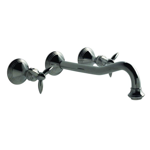 2527XA-TM SANTEC LEAR Double Handle Widespread Wall Mount Lavatory Faucet Trim Only with Cross Style Handles