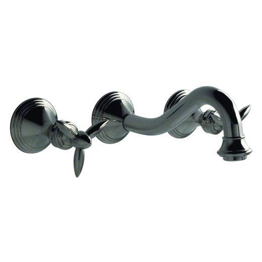 2529XA-TM SANTEC LEAR Double Handle Widespread Wall Mount Lavatory Faucet Trim Only with Cross Style Handles